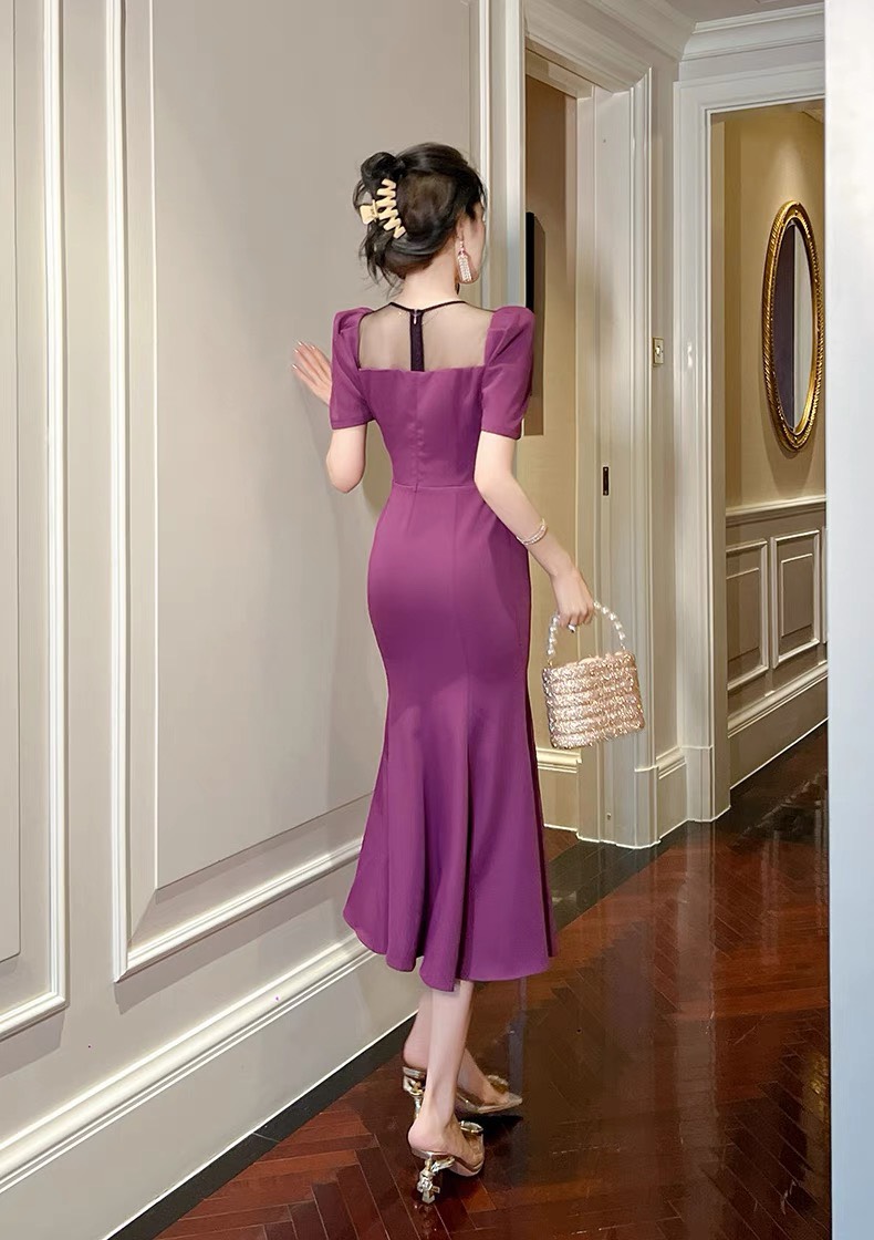 ĐẦM ĐUÔI CÁ PHỐI REN CAO CẤP D135